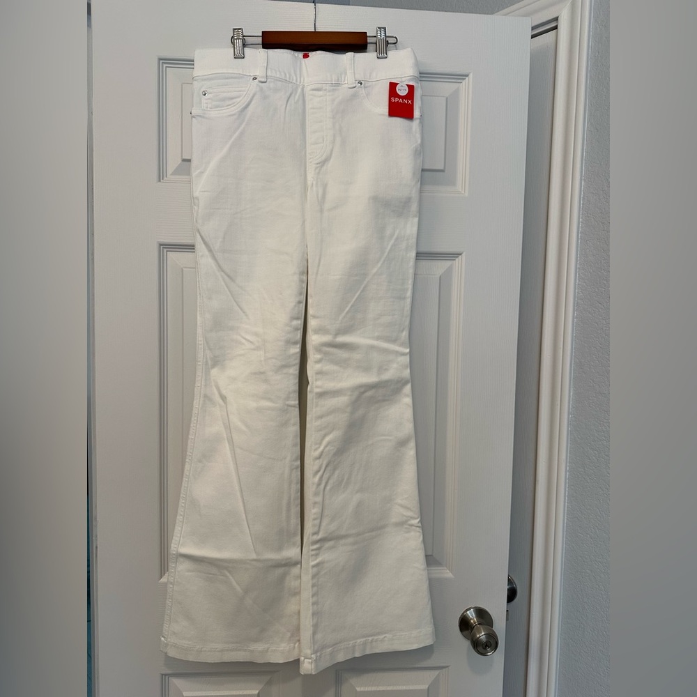 SPANX White Flare & Wide Leg Jeans